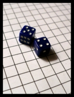 Dice : Dice - 6D - Tint Pair Blue with White Pips